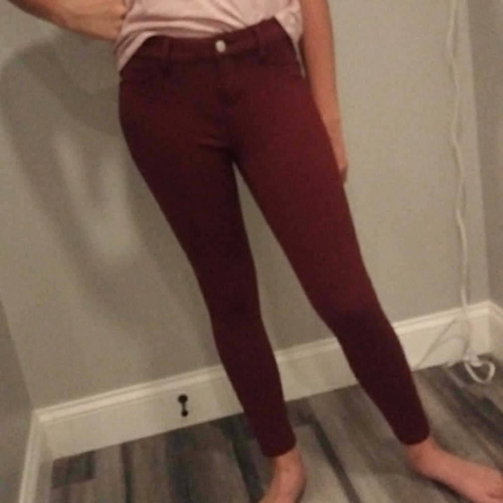 Maroon jeggings